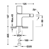 Bateria biedtowa Tres Loft chrom z korkiem automatycznym 20012002D