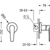 Bateria jednouchwytowa podtynkowa Tres Class chrom 20517701