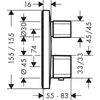 Bateria termostatyczna Hansgrohe Ecostat E z zaworem odcinająco-przełączającym, montaż podtynk 15708000