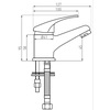 Bateria umywalkowa Basic stojąca, chrom