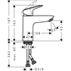 Bateria umywalkowa Hansgrohe Logis 100 jednouchwytowa z kompletem odpływowym Push-Open 71107000