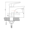 Bateria umywalkowa Invena Dokos biały/chrom BU-19-002-V