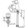 Bateria umywalkowa Oras Cubista chrom 2804F