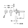 Bateria umywalkowa podtynkowa Tres Class chrom 20530001