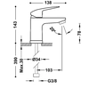 Bateria umywalkowa Tres Base plus chrom 21610303