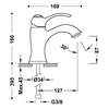 Bateria umywalkowa Tres Clasic 24-K złoto 24210301OR