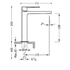 Bateria umywalkowa Tres Class wysoka chrom 20510303