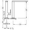 Bateria umywalkowa Tres Loft XXL chrom 20020503