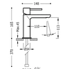 Bateria umywalkowa Tres Max chrom 06210302