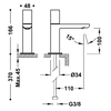 Bateria umywalkowa Tres Project chrom 21150301