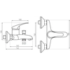 Bateria wannowa Basic ścienna, chrom