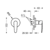 Baterie de duș ascunsă 1-drożna Tres Flat crom 20417701