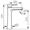 Baterie lavoar de blat Fdesign Pinea crom FD1-PNA-2L-11