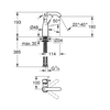 Baterie lavoar Grohe Essence M, cartus ceramic, consum apa 5,7 l/min., duza pivotanta, fara garnitura, negru