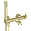 Bathtub faucet with Deante Silia shower set, brushed gold