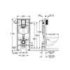 Bâti Rapid SL, pour WC suspendu avec réservoir de WC 6-9l, hauteur du bâtiment 1,13m