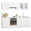 Lumarko, 8 pcs. a set of kitchen cabinets, white, chipboard