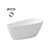Freestanding bathtub Besco Goya A-line 170 includes a siphon with a chrome overflow - ADDITIONALLY 5% DISCOUNT FOR CODE BESCO5