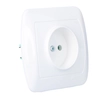 Single socket without grounding AG1E/11 White chord