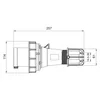 Plug plug 4 poly 3P+E 63A mounting on cable 6h 380V IP67 three-phase CEE mobile