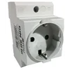 Modular schuko socket on omega DIN rail 16A 250V 2P+F IP30 45x45 with child protection