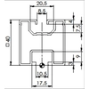 Befestigungsschiene H-Profil 40X40X3500