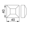 Beschermkap voor het aluminium profiel, zilver NOPAL40X40SR 890401