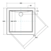 Besco Aquarius Slimline kvadratinis dušo padėklas 80 x 80 cm - PAPILDOMAI 5% NUOLAIDA KODUI BESCO5