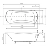 Besco Aria rektangulært badekar 130- YDERLIGERE 5% RABAT FOR KODE BESCO5