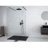 Besco Aveo Due Black Walk-In shower wall 130x195 cm - additional 5% DISCOUNT with code BESCO5