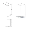 Besco Aveo Due Walk-In shower wall 130x195 cm - additional 5% DISCOUNT with code BESCO5