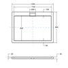 Besco Axim Ultraslim правоъгълно поддушово корито 120 x 80 cm черно - допълнително 5% ОТСТЪПКА с код BESCO5