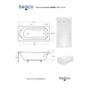 Besco Bona rectangular bathtub 140- ADDITIONALLY 5% DISCOUNT FOR CODE BESCO5