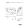 Besco Cornea Comfort hoekbad 150x100 links - EXTRA 5% KORTING VOOR CODE BESCO5