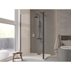 Besco Eco-N Black Walk-In shower wall 110x195 cm - additional 5% DISCOUNT with code BESCO5