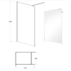 Besco Eco-N Black Walk-In shower wall 110x195 cm - additional 5% DISCOUNT with code BESCO5