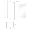 Besco Eco-N Walk-In shower wall 110x195 cm - additional 5% DISCOUNT with code BESCO5