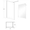 Besco Eco-N Walk-In shower wall 90x195 cm - additional 5% DISCOUNT with code BESCO5