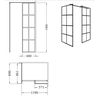 Besco Excea Walk In cabin svart 120x90 cm - ytterligare 5% RABATT på kod BESCO5