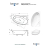 Besco Finezja Nova corner bathtub 155x95 left - ADDITIONALLY 5% DISCOUNT FOR CODE BESCO5