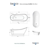 Besco Gloria freestanding bathtub 150- ADDITIONALLY 5% DISCOUNT ON CODE BESCO5