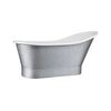 Besco Gloria Glam freestanding bathtub 160 silver - ADDITIONALLY 5% DISCOUNT FOR CODE BESCO5