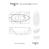 Besco Goya Black brīvi stāvoša vanna 140 XS - PAPILDUS 5% ATLAIDE KODAM BESCO5