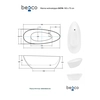 Besco Goya B&W freestanding bathtub 160- ADDITIONALLY 5% DISCOUNT FOR CODE BESCO5