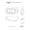 Besco Goya B&W szabadon álló fürdőkád 160- TOVÁBBI 5% KEDVEZMÉNY A BESCO5 KÓDRA