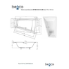 Besco Intima Duo Slim aszimmetrikus kád, 170 cm, bal
