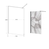 Besco Leafy Walk In shower wall 110x200 cm - additional 5% DISCOUNT with code BESCO5