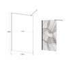 Besco Leafy Walk In shower wall 120x200 cm - additional 5% DISCOUNT with code BESCO5
