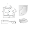 Besco Maxi semi-circular asymmetric shower tray 120x85cm right version - additional 5% DISCOUNT on the code BESCO5
