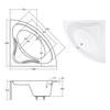 Besco Mia corner bathtub 130x130- ADDITIONALLY 5% DISCOUNT ON CODE BESCO5